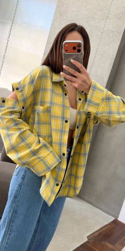 Oversize marškiniai su nusegamomis rankovėmis #7